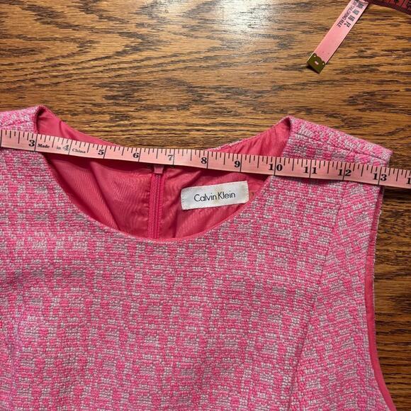 Calvin Klein A line Sleeveless Pink Midi Dress Size 10 Preppy - Picture 5 of 11